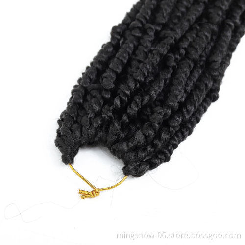 Pre Twisted  Bomb Crochet Hair Synthetic Ombre Crochet Braids Pre looped Fluffy  Braiding Hair Bulk
